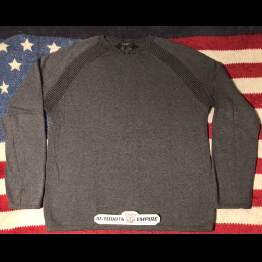 NWOT Vintage DKNY Gray Crew Knit Sweater L luxury rl rlx pwing rlpc sail yacht 1